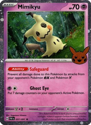 Image of Mimikyu (037/091) (Cosmos Holo) [Trick or Trade 2024]