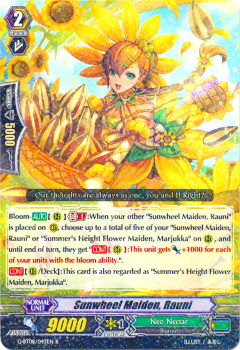 Image of Sunwheel Maiden, Rauni (G-BT08/043EN) [Absolute Judgment]