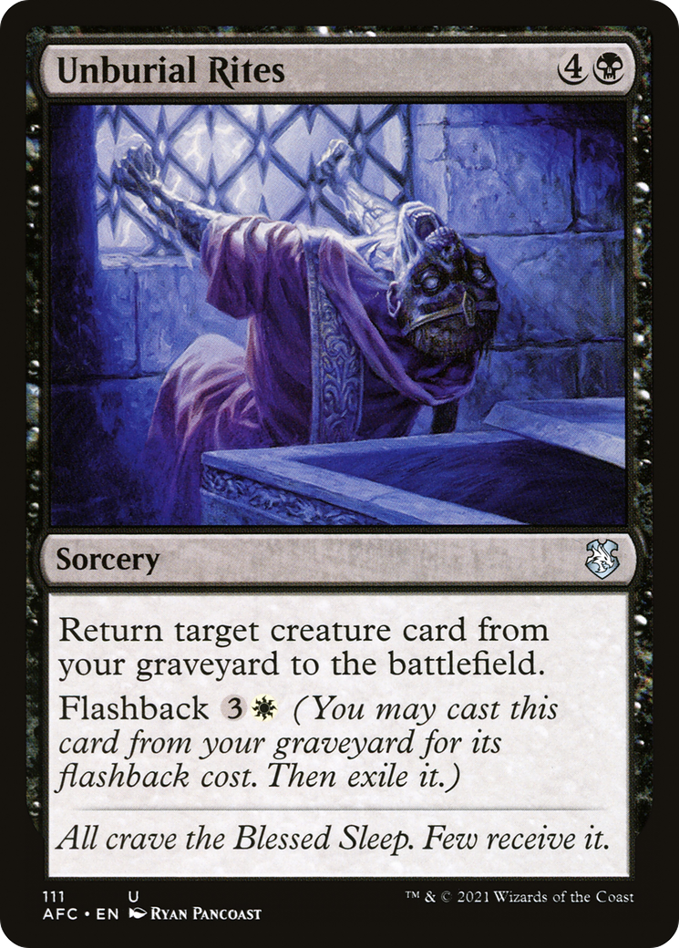 Image of Unburial Rites [Dungeons & Dragons: Adventures in the Forgotten Realms Commander]