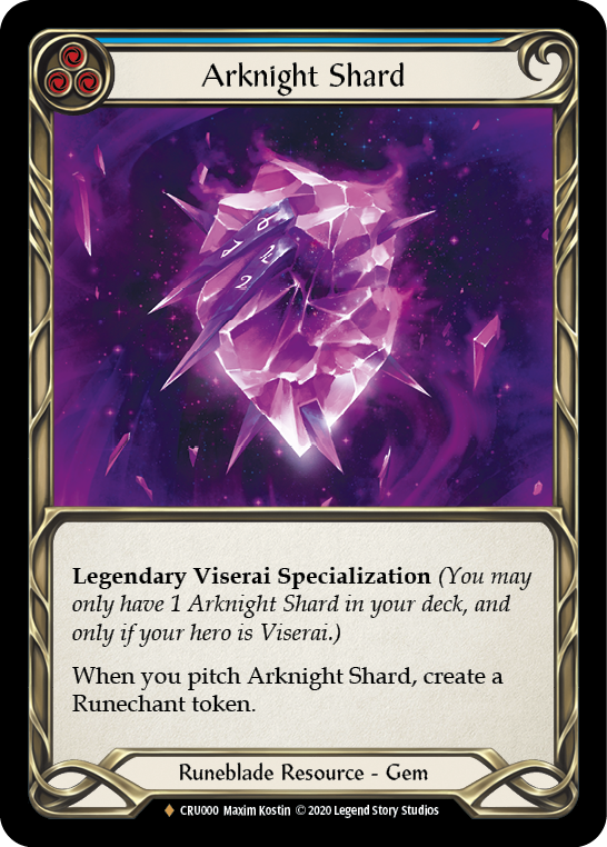 Image of Arknight Shard [CRU000] (Crucible of War)  1st Edition Cold Foil