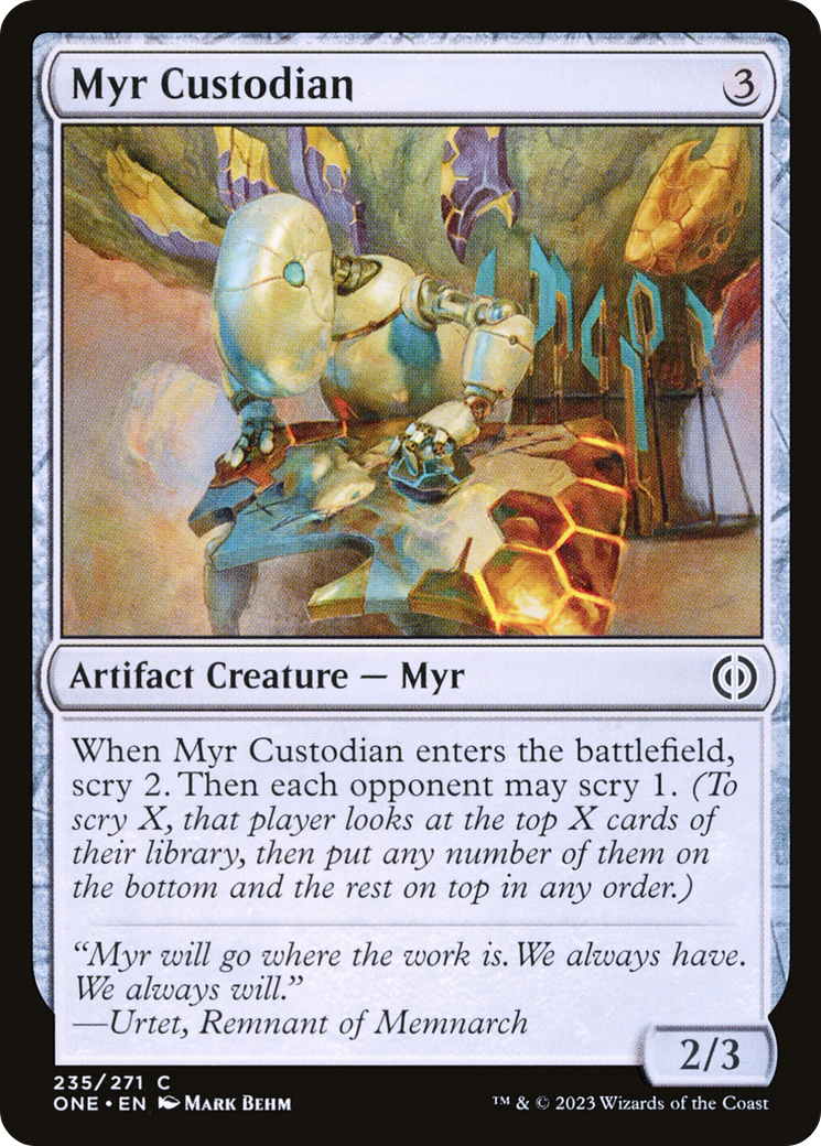 Image of Myr Custodian [Phyrexia: All Will Be One]