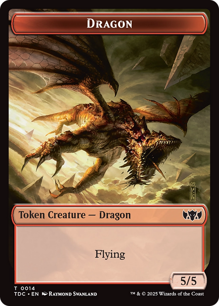 Image of Frog Lizard // Dragon (0014) Double-Sided Token [Tarkir: Dragonstorm Commander Tokens]
