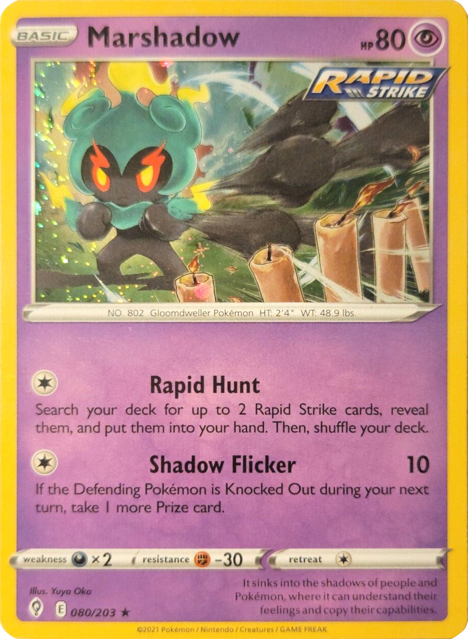 Image of Marshadow (080/203) (Cosmos Holo) [Sword & Shield: Evolving Skies]