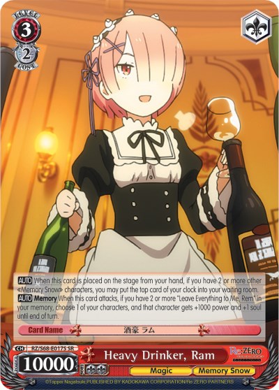 Image of Heavy Drinker, Ram (RZ/S68-E017S SR) [Re:ZERO Memory Snow]