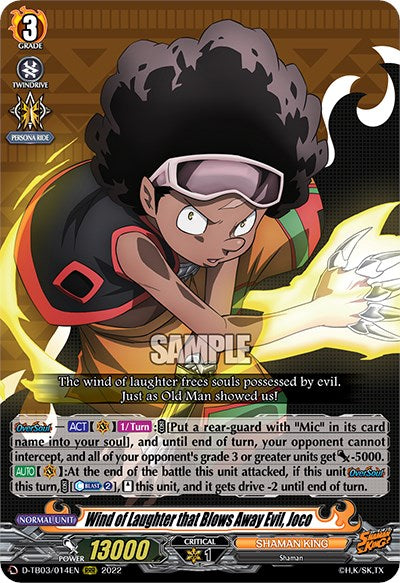 Image of Wind of Laughter that Blows Away Evil, Joco (D-TB03/014EN) [Shaman King]