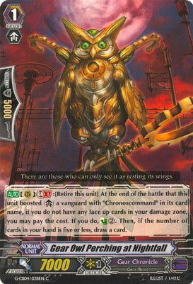 Image of Gear Owl Perching at Nightfall (G-CB04/038EN) [Gear of Fate]