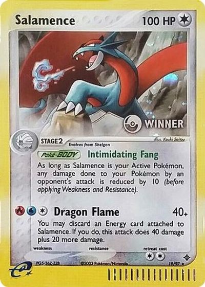 Image of Salamence (19/97) (Winner) [League & Championship Cards]