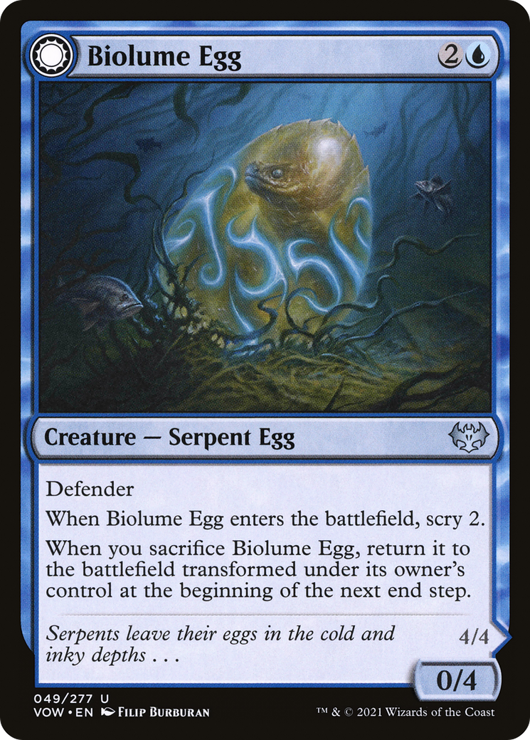 Image of Biolume Egg // Biolume Serpent [Innistrad: Crimson Vow]