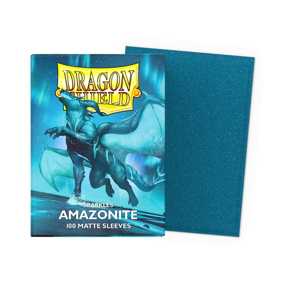 Image of Amazonite Matte Sparkles Dragon Shield (STANDARD)