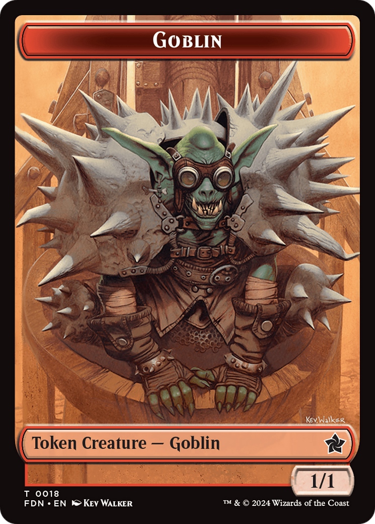 Image of Goblin // Treasure Double-Sided Token [Foundations Tokens]