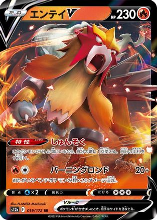 Image of Entei V - 019/172 (019/172) - S12a VSTAR Universe Holofoil