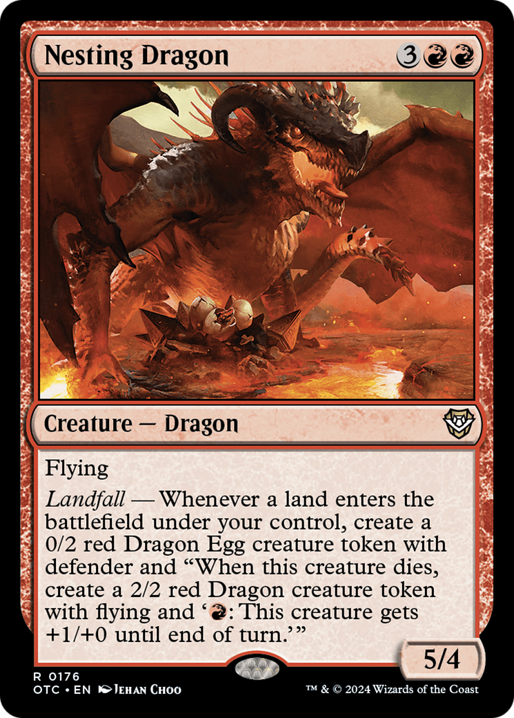 Image of Nesting Dragon [Outlaws of Thunder Junction Commander]
