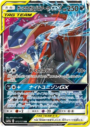 Image of Greninja & Zoroark GX - 072/173 (072/173) - SM12a TAG TEAM GX Tag All Stars Holofoil