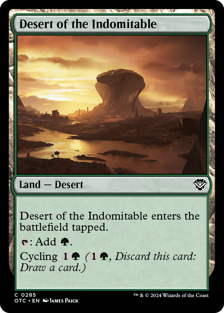 Image of Desert of the Indomitable [Outlaws of Thunder Junction Commander]
