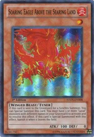 Image of Soaring Eagle Above the Searing Land [HA05-EN008] Super Rare
