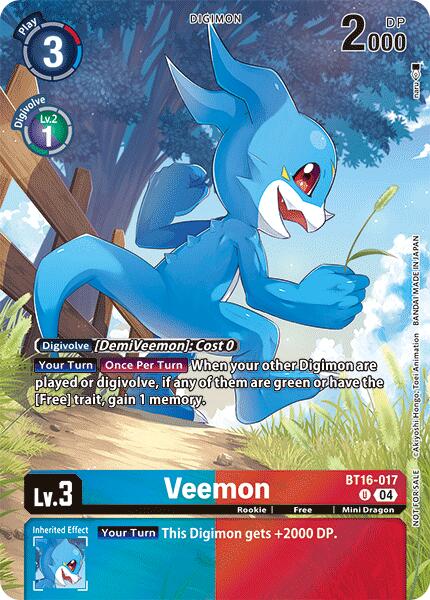 Image of Veemon [BT16-017] (Legend Pack 2024) [Beginning Observer]