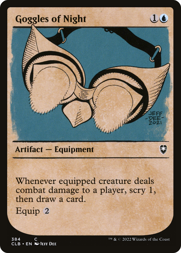 Image of Goggles of Night (Showcase) [Commander Legends: Battle for Baldur's Gate]