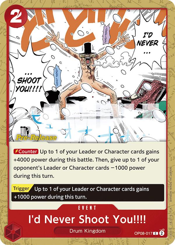 Image of I'd Never Shoot You!!!! [Two Legends Pre-Release Cards]