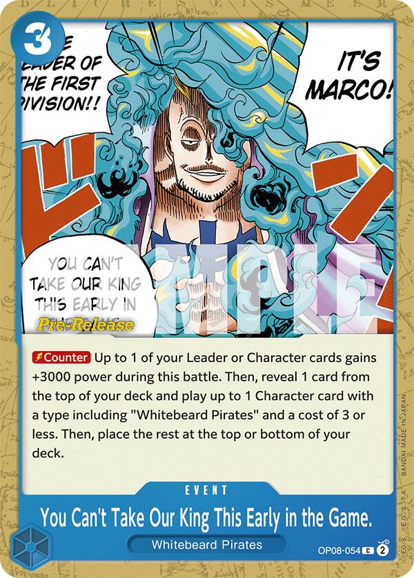 Image of You Can't Take Our King This Early in the Game. [Two Legends Pre-Release Cards]