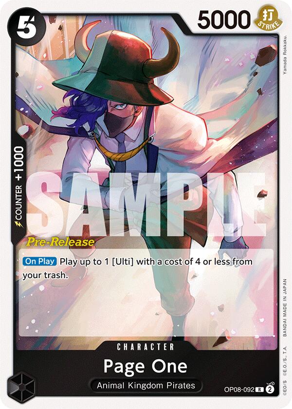 Image of Page One [Two Legends Pre-Release Cards]