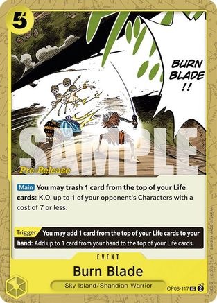 Image of Burn Blade [Two Legends Pre-Release Cards]