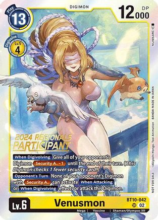 Image of Venusmon [BT10-042] (2024 Regionals Participant) [Xros Encounter]