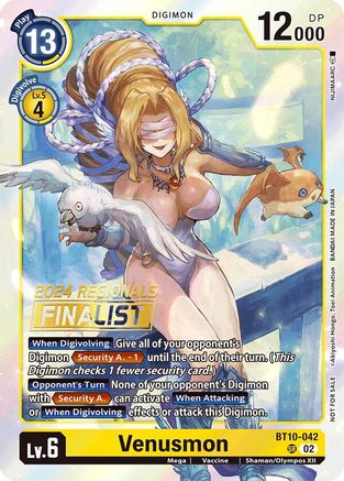 Image of Venusmon [BT10-042] (2024 Regionals Finalist) [Xros Encounter]