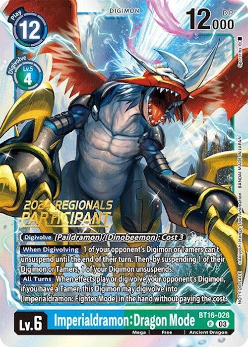 Image of Imperialdramon: Dragon Mode [BT16-028] (2024 Regionals Participant) [Beginning Observer]