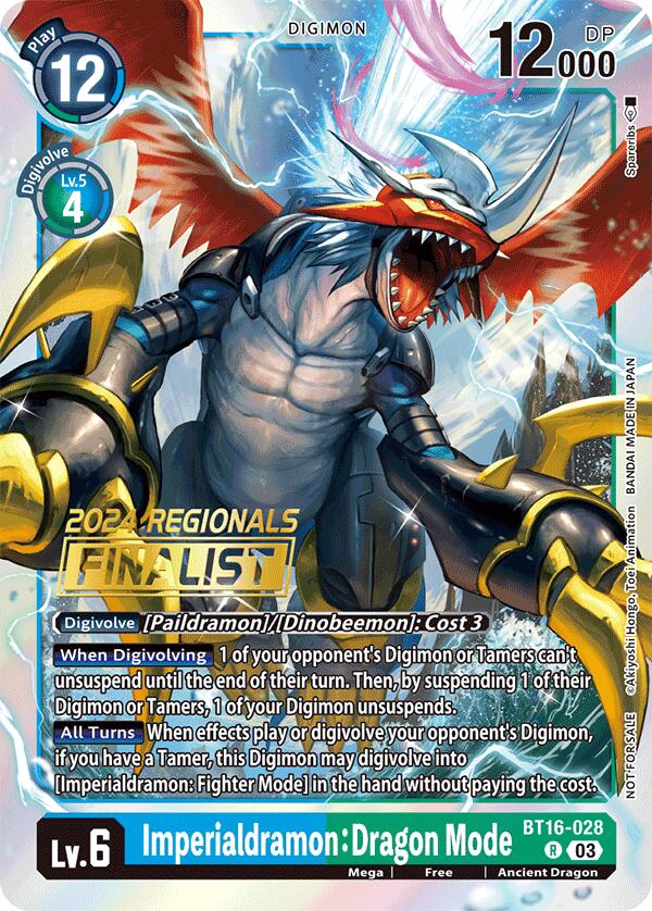 Image of Imperialdramon: Dragon Mode [BT16-028] (2024 Regionals Finalist) [Beginning Observer]