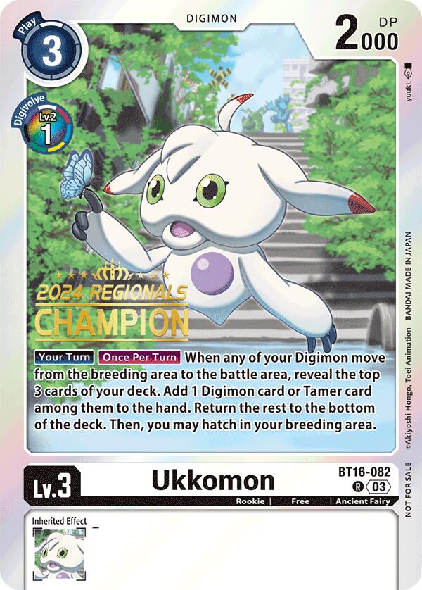 Image of Ukkomon [BT16-082] (2024 Regionals Champion) [Beginning Observer]