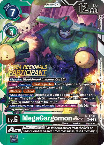 Image of MegaGargomon ACE [ST17-08] (2024 Regionals Participant) [Starter Deck: Double Typhoon Advanced Deck Set]