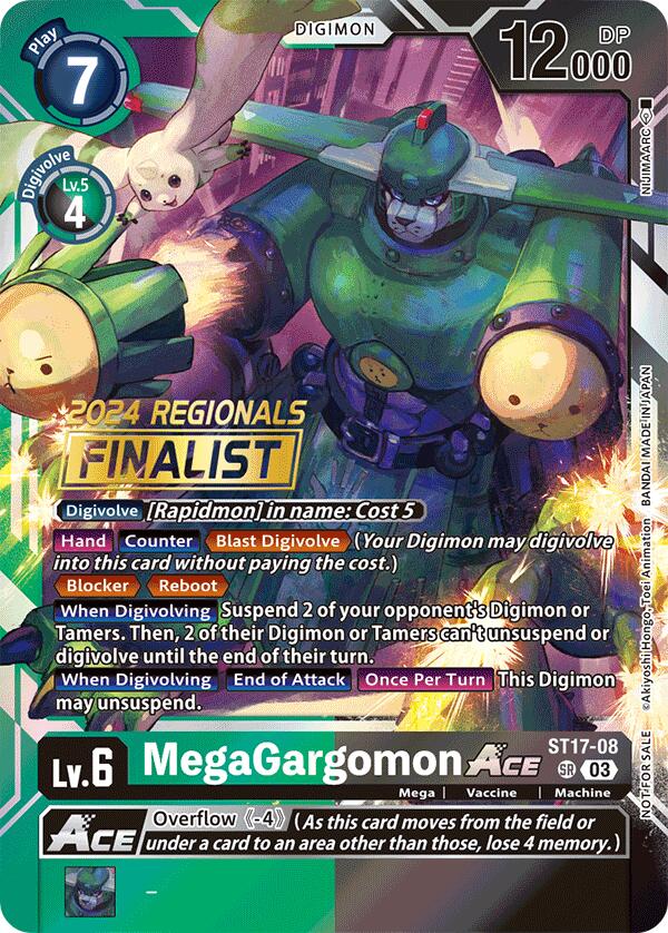 Image of MegaGargomon ACE [ST17-08] (2024 Regionals Finalist) [Starter Deck: Double Typhoon Advanced Deck Set]