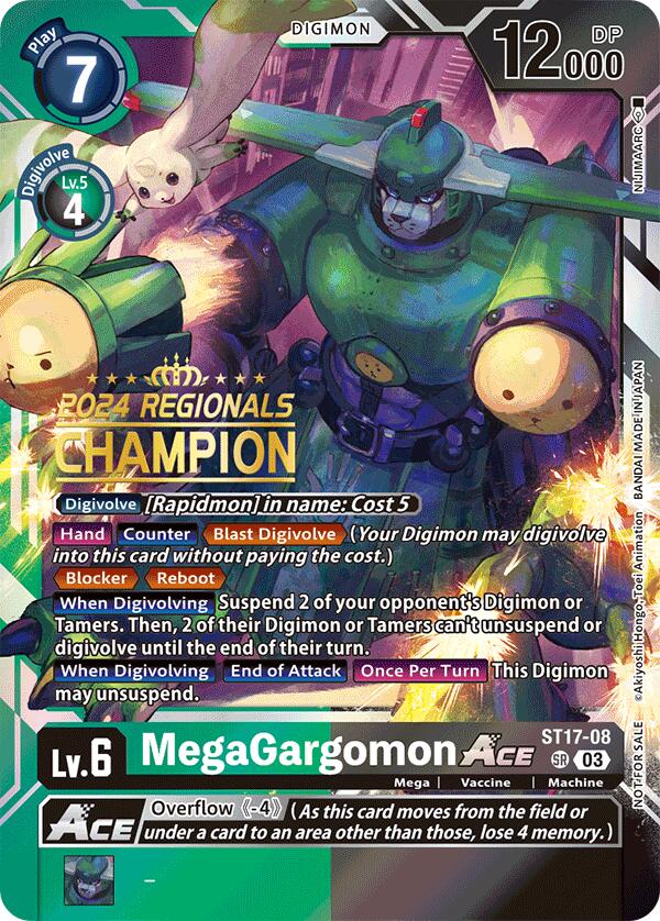 Image of MegaGargomon ACE [ST17-08] (2024 Regionals Champion) [Starter Deck: Double Typhoon Advanced Deck Set]