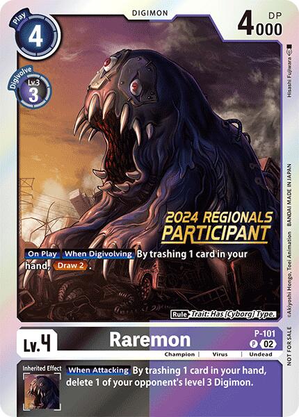 Image of Raremon [P-101] - P-101 (2024 Regionals Participant) [Promotional Cards]