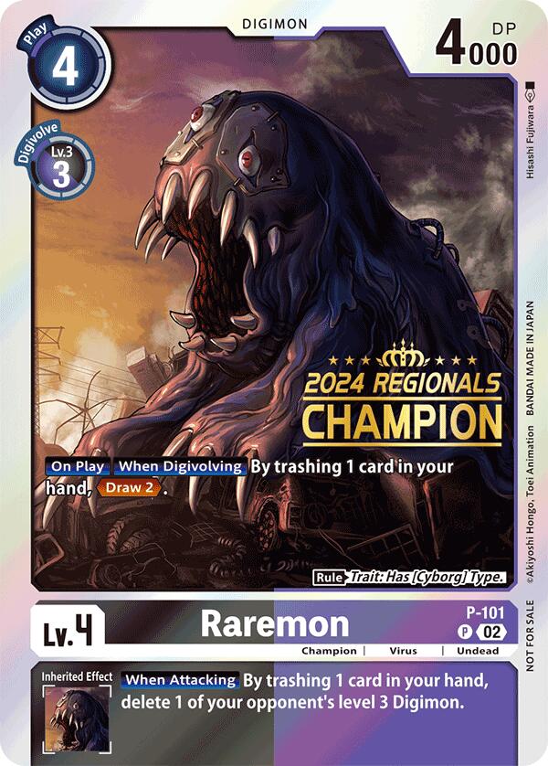 Image of Raremon [P-101] - P-101 (2024 Regionals Champion) [Promotional Cards]