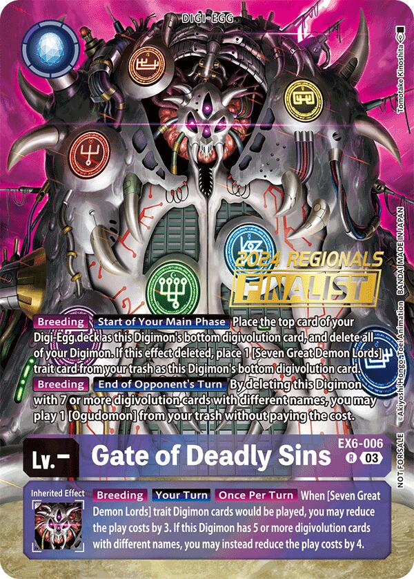 Image of Gate of Deadly Sins [EX6-006] (2024 Regionals Finalist) [Infernal Ascension]