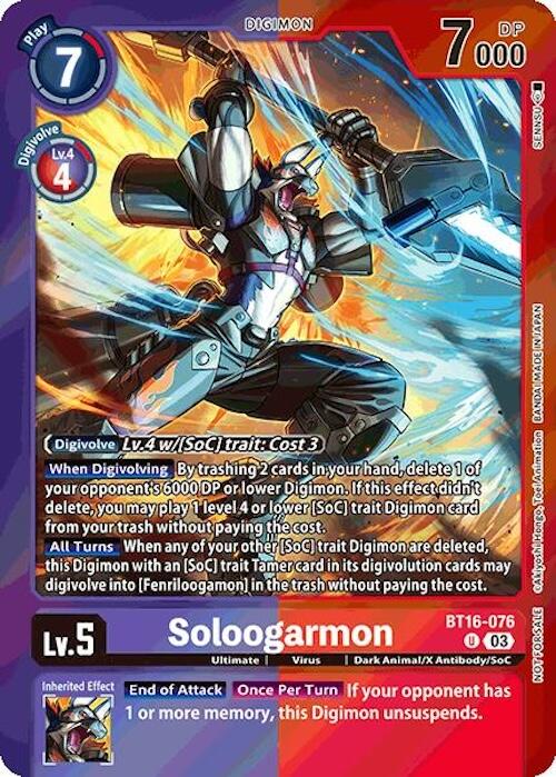 Image of Soloogarmon [BT16-076] (Event Pack 7) [Beginning Observer]