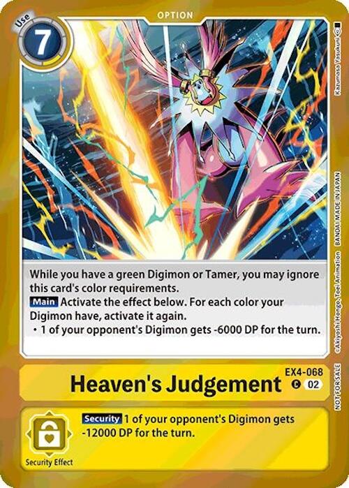 Image of Heaven's Judgement [EX4-068] (Event Pack 7) [Alternative Being Booster]