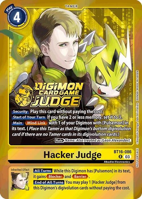 Image of Hacker Judge [BT16-086] (Judge Pack 6) [Beginning Observer]