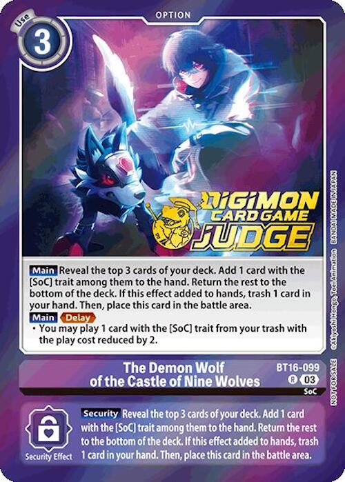 Image of The Demon Wolf of the Castle of Nine Wolves [BT16-099] (Judge Pack 6) [Beginning Observer]