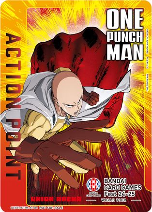 Image of Action Point Card (One Punch Man) (BANDAI Card Games Fest 23-24 World Tour) (UEPR/OPM-AP01) - Union Arena Promotion Cards Foil