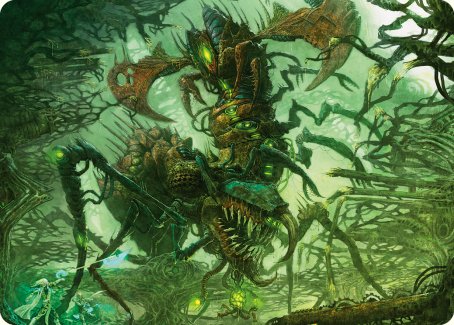 Image of Skyscythe Engulfer Art Card [Phyrexia: All Will Be One Art Series]