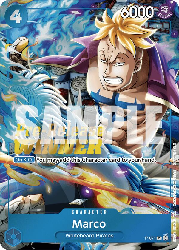Image of Marco (Two Legends Pre-Release Winner) [One Piece Promotion Cards]