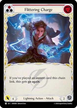 Image of Flittering Charge (Red) [ARA008] (Rosetta Aurora Blitz Deck)