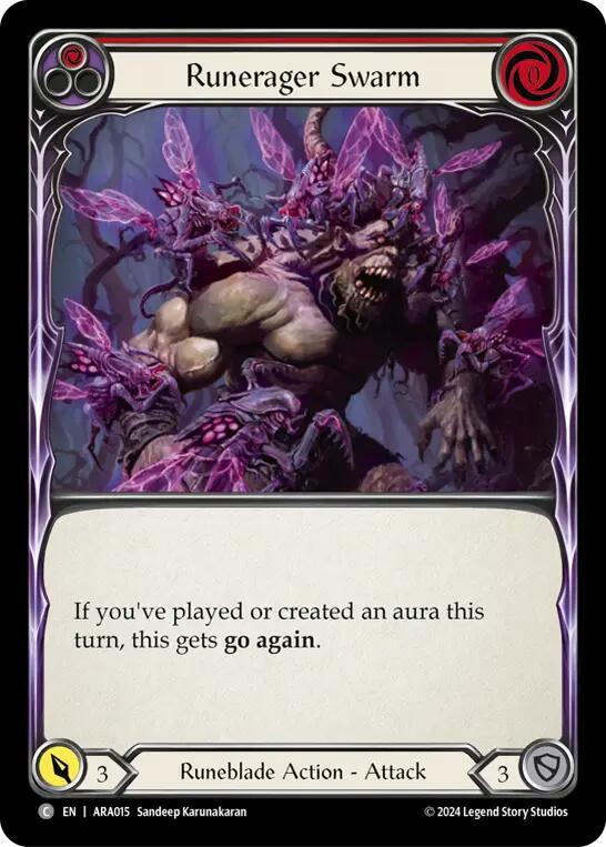 Image of Runerager Swarm (Red) [ARA015] (Rosetta Aurora Blitz Deck)