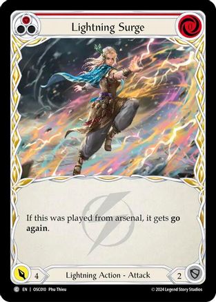 Image of Lightning Surge (Red) [OSC010] (Rosetta Oscilio Blitz Deck)
