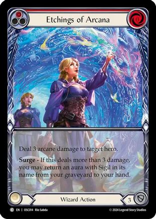 Image of Etchings of Arcana (Red) [OSC014] (Rosetta Oscilio Blitz Deck)