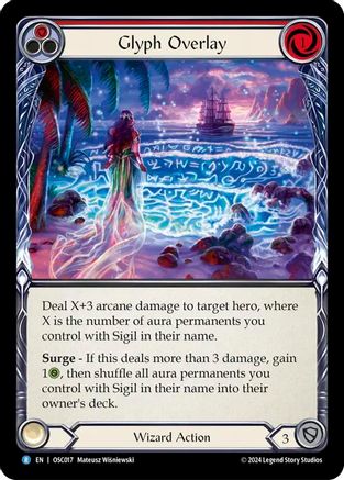 Image of Glyph Overlay (Red) [OSC017] (Rosetta Oscilio Blitz Deck)