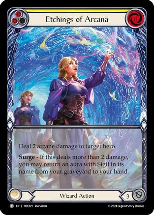 Image of Etchings of Arcana (Yellow) [OSC021] (Rosetta Oscilio Blitz Deck)