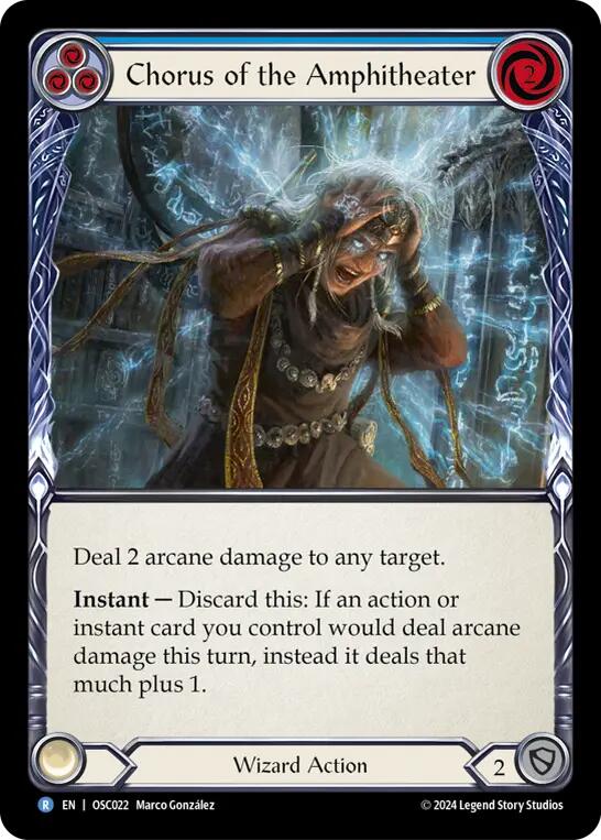 Image of Chorus of the Amphitheater (Blue) [OSC022] (Rosetta Oscilio Blitz Deck)